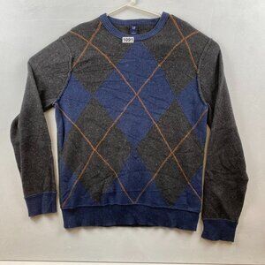 Gap Sweater Argile Gray and Blue Mens Large